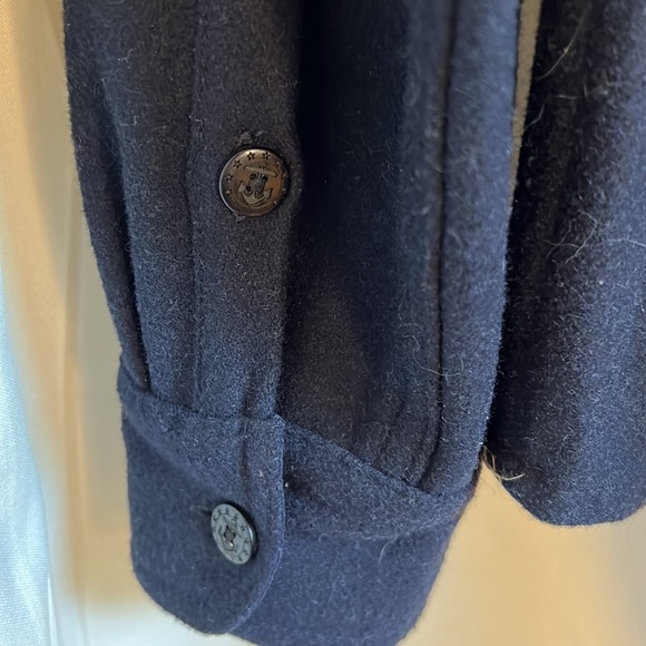 HUF Size Medium Melton Wool Blend Navy Button Up shirt - Picture 13 of 13